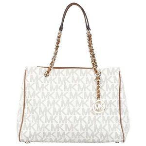 COPY - MICHAEL KORS SUSANNAH LARGE VANILLA TOTE BAG
